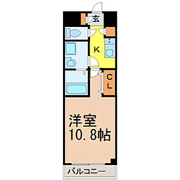 パークビラ瑞穂 1Kの間取図画像