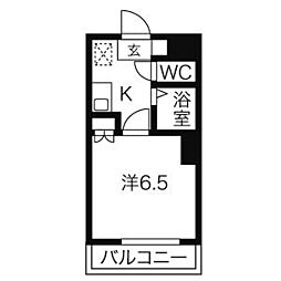 セントラルハイツ滝川 1Kの間取図画像