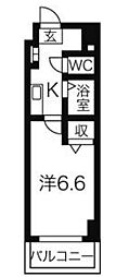 クリエイト妙音 1Kの間取図画像