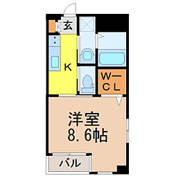 MAISONSPADE 1Kの間取図画像
