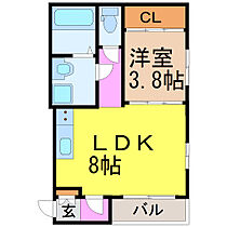 愛知県名古屋市昭和区白金１丁目（賃貸アパート1LDK・3階・30.76㎡） その2