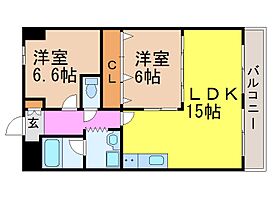 愛知県名古屋市瑞穂区田辺通４丁目（賃貸マンション2LDK・6階・62.37㎡） その2