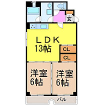 愛知県名古屋市昭和区折戸町２丁目（賃貸マンション2LDK・1階・55.00㎡） その2