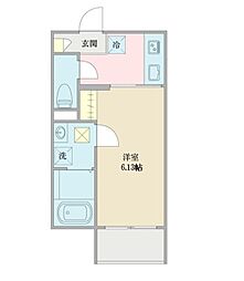 名古屋市営名城線 熱田神宮伝馬町駅 徒歩9分の賃貸アパート 3階1Kの間取り