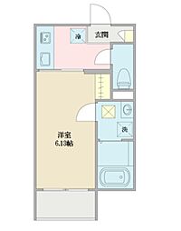 名古屋市営名城線 熱田神宮伝馬町駅 徒歩9分の賃貸アパート 3階1Kの間取り