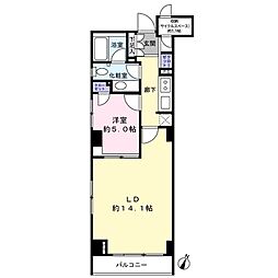 日本橋室町デュープレックスポーション 1LDKの間取図画像