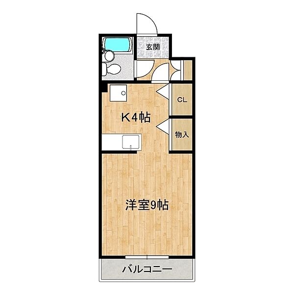 カーサディ赤塚 107｜茨城県水戸市赤塚1丁目(賃貸マンション1R・1階・27.43㎡)の写真 その2