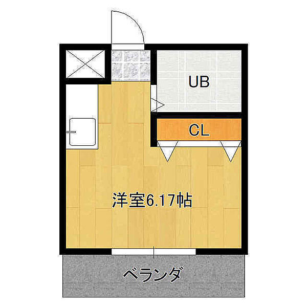 ピースフルマンション 401｜茨城県水戸市南町2丁目(賃貸マンション1R・4階・13.98㎡)の写真 その2