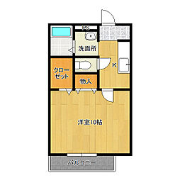 グランパークG 1Kの間取図画像