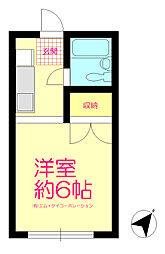 マンション谷野 1Kの間取図画像