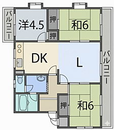 メゾン・ド・沖野 3LDKの間取図画像