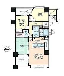 ライオンズシティ平塚 2SLDKの間取図画像