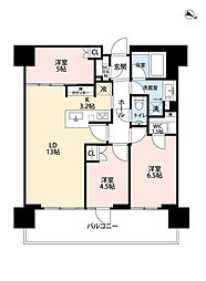 リビオタワー品川 3LDKの間取図画像