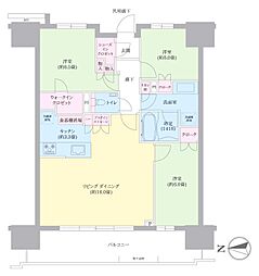 幕張ベイパークミッドスクエアタワー 3LDKの間取図画像