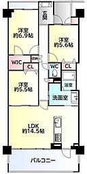 パークハウス高森ヒルズエアーズコート 3LDKの間取図画像