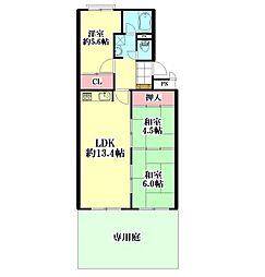 コープ野村南石切 3LDKの間取図画像