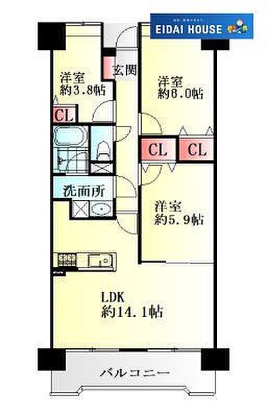 間取りを拡大表示