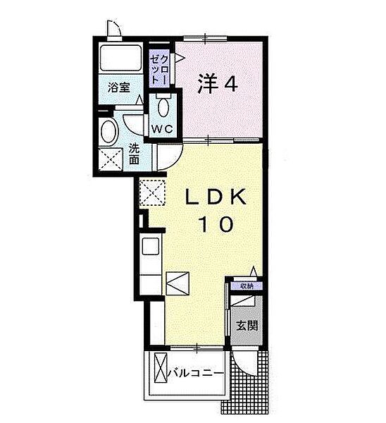 セレッソ花畑II 103｜茨城県つくば市花畑２丁目(賃貸アパート1LDK・1階・32.44㎡)の写真 その2