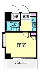 アイディ大森2 1Kの間取図画像