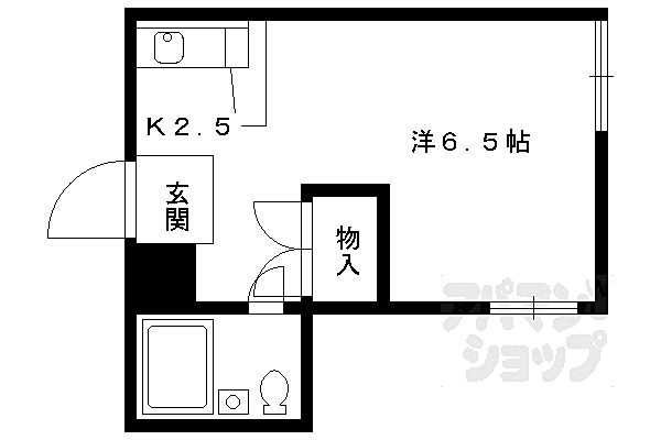 ハウス50 3-F｜京都府京都市北区衣笠東御所ノ内町(賃貸マンション1K・3階・20.00㎡)の写真 その2