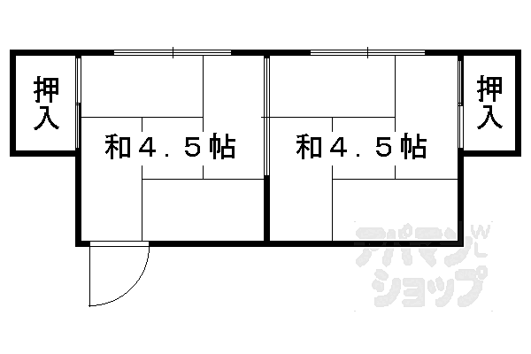 京都府京都市左京区松ケ崎東町(賃貸アパート1R・2階・13.00㎡)の写真 その2