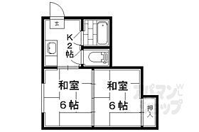 京都府京都市左京区浄土寺真如町（賃貸アパート2K・1階・27.00㎡） その2