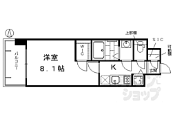 エスリード京都梅小路 2階1Kの間取り