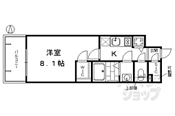 エスリード京都梅小路 1階1Kの間取り