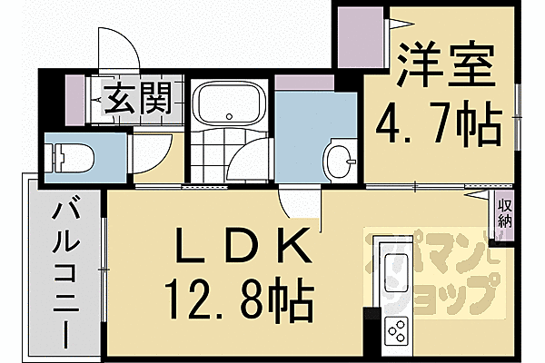 リガールメゾン円町 302｜京都府京都市中京区西ノ京北円町(賃貸マンション1LDK・3階・42.03㎡)の写真 その2