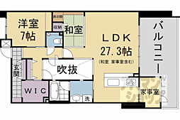 ユニーブル京都紫野 1階1LDKの間取り