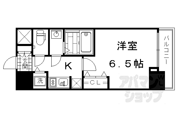 アドバンス京都ソナーレ 207｜京都府京都市下京区猪熊通塩小路下る南夷町(賃貸マンション1K・2階・23.55㎡)の写真 その2