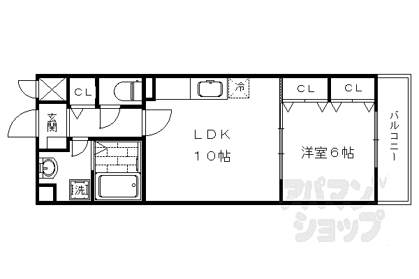 アサンテ　サーナ 202｜京都府京都市下京区中堂寺北町(賃貸マンション1LDK・2階・41.42㎡)の写真 その2