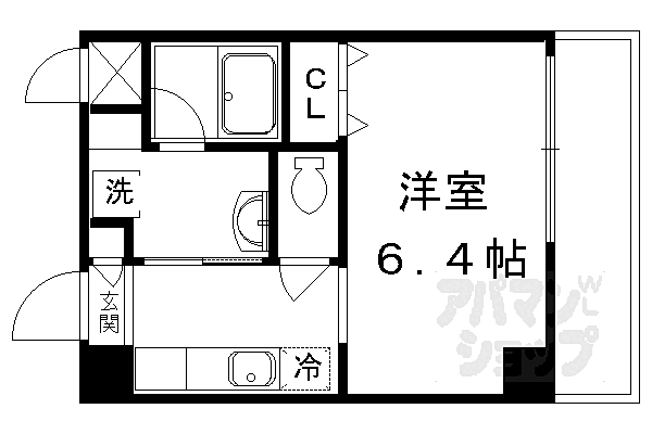 京都紙屋川Ｍ 101｜京都府京都市北区平野鳥居前町(賃貸マンション1K・1階・22.40㎡)の写真 その2