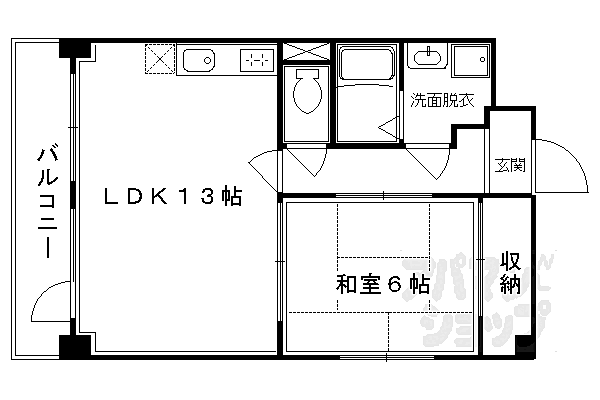 ウインドベル四条大宮 201｜京都府京都市中京区壬生相合町(賃貸マンション1LDK・2階・45.36㎡)の写真 その2