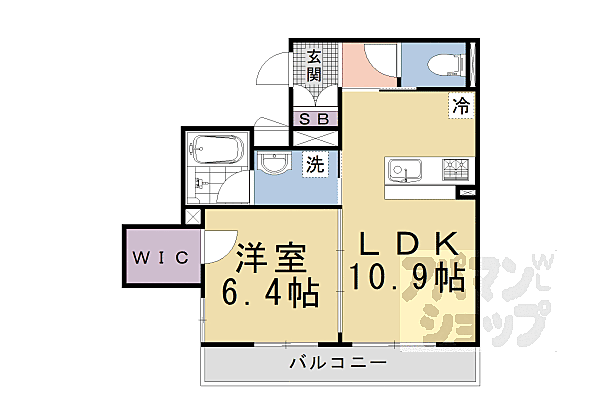 京都府京都市右京区西院高山寺町(賃貸マンション1LDK・3階・41.83㎡)の写真 その2