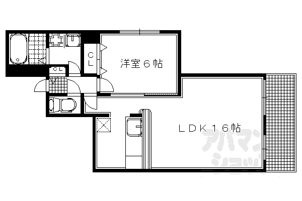 京都府京都市左京区新堺町通仁王門下る和国町(賃貸マンション1LDK・2階・49.48㎡)の写真 その2