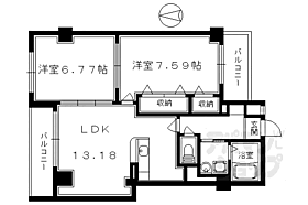 京都府京都市中京区三条通新町西入ル釜座町（賃貸マンション2LDK・3階・60.36㎡） その2