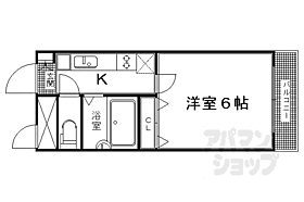 京都府京都市右京区西京極徳大寺団子田町（賃貸アパート1K・2階・19.87㎡） その2