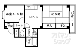グレートハウス 3階2DKの間取り