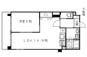 京都府京都市右京区西京極東大丸町（賃貸マンション1LDK・6階・45.13㎡） その2