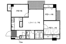 京都府京都市中京区七町目（賃貸マンション3LDK・2階・65.71㎡） その2