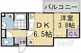 京都府京都市左京区田中西春菜町（賃貸アパート1DK・2階・27.73㎡） その2