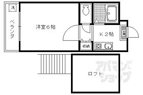 京都府京都市左京区一乗寺庵野町（賃貸マンション1K・1階・19.00㎡） その2