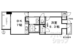 エスリード京都梅小路 1DKの間取図画像