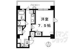 京都地下鉄東西線 東山駅 徒歩3分の賃貸マンション 1階1Kの間取り