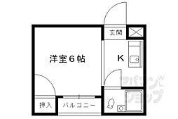 DWELL綾小路 1Kの間取図画像