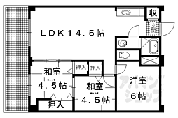 ＣＬＡＳＫＡ西陣 5階3LDKの間取り