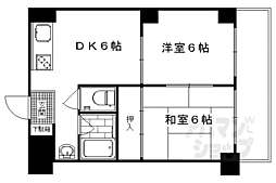 シャトー嵐望2 2DKの間取図画像