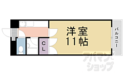 京阪本線 祇園四条駅 徒歩10分の賃貸マンション 3階1Kの間取り