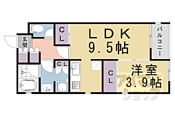 京都地下鉄東西線 東山駅 徒歩3分の賃貸マンション 5階1LDKの間取り